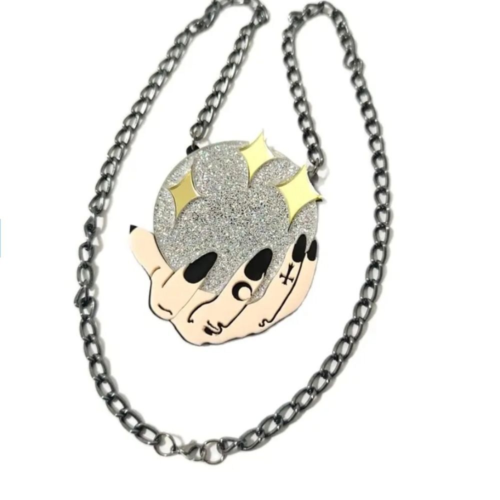 NWOT Crystal Ball Necklace Zodiac Witchy Celestial Horoscope